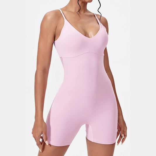 Wholesale V-neck Thin Straps and shorts | Wonderxfans bulk activewear
