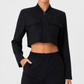 Wholesale Women's Activewear Cropped Striped Spring-Fall Sports Jacket