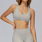 Racer-back casual sports bra