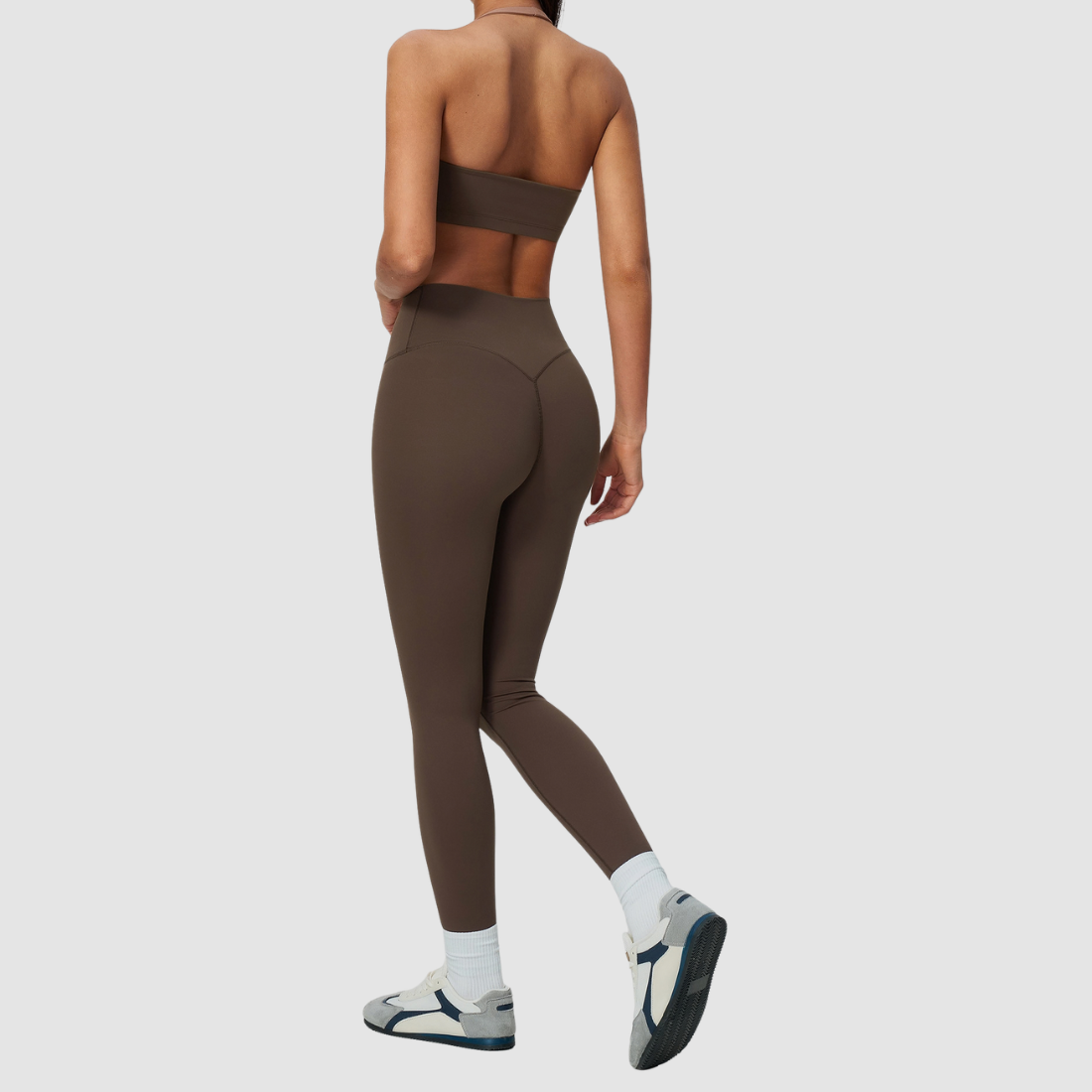 Wholesale Women's Color-Block Sports Bra & Leggings Two-Piece Set