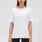 Wholesale Thin Loose Short-Sleeve T-Shirt Yoga Cover-Up