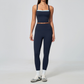 Wholesale Naked-Feel Yoga Set – Cross Back Quick-Dry Fitness Outfit
