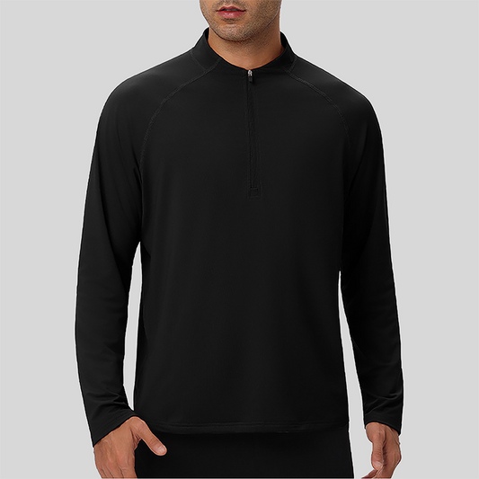 Men's Half-Zip Athletic Long Sleeve Lightweight Thermal Outdoor Top
