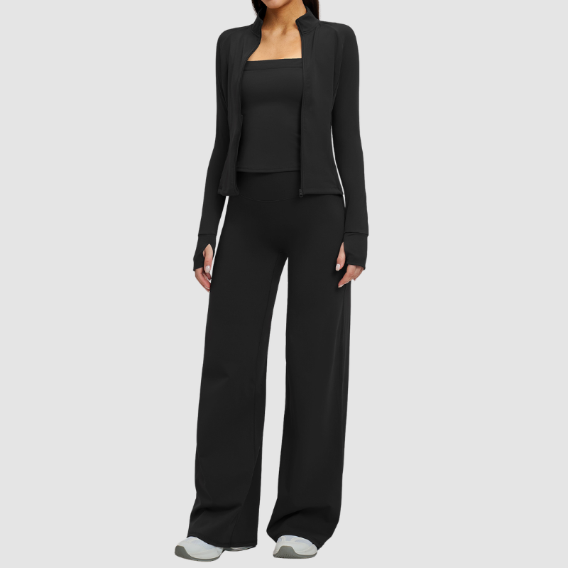 Wholesale Stand collar zipper jacket+vest+high-weighted loose | Wonderxfans bulk activewear