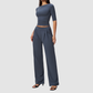 Wholesale Women’s Mid-Sleeve Top & Long Pants Yoga Set