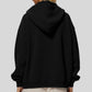 Oversize Cropped Zip Hoodie with Fleece Lining