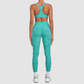 [Wholesale Women’s Ruched Sports Bra & High-Waist Leggings Yoga Set – 9291+1567]