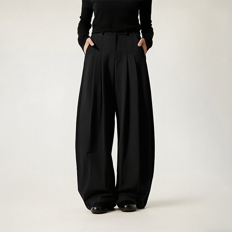 Wide-leg casual pants