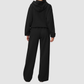 Wholesale Women's Warm Fleece-Lined Hooded Sweatshirt & Sweatpants Set