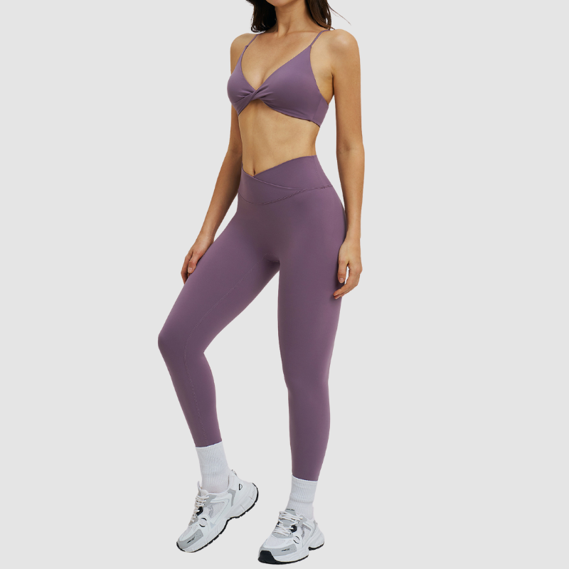 Wholesale sports bras + cross-waist leggings