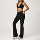 SPORTS BRA +Slim-fit athletic flare pants
