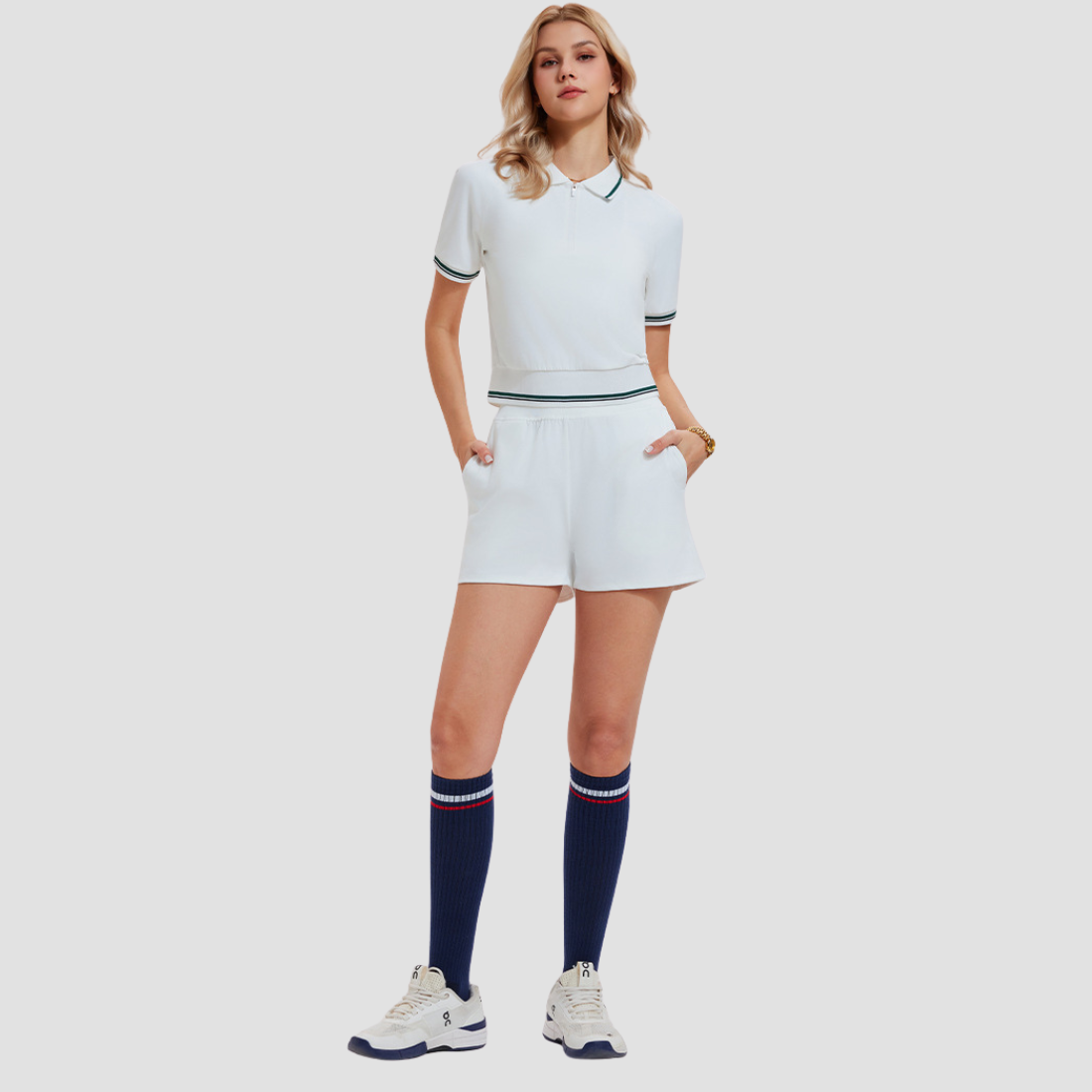 Wholesale New Casual Tennis Wear for Women Loose Breathable Lapel POLO Shirt Outdoor Training Golf Sports Set