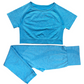 Women's seamless short-sleeve and long pants two-piece set
