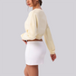 Wholesale Women's Button-Front Cropped Cardigan – Casual Athletic Zip-Up Sweatshirt Jacket