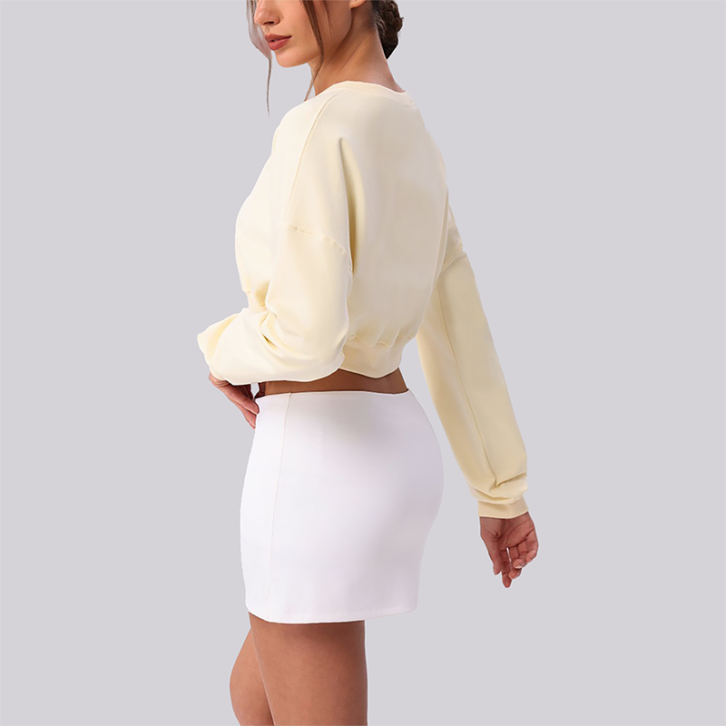 Wholesale Women's Button-Front Cropped Cardigan – Casual Athletic Zip-Up Sweatshirt Jacket