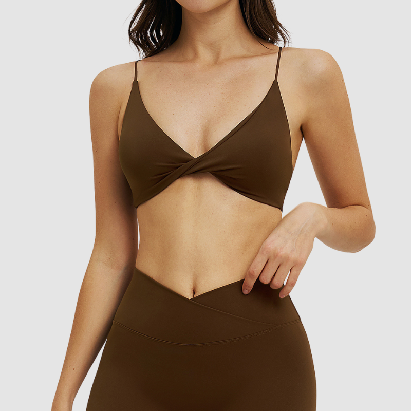 Wholesale thin shoulder strap back-crossing sports bra