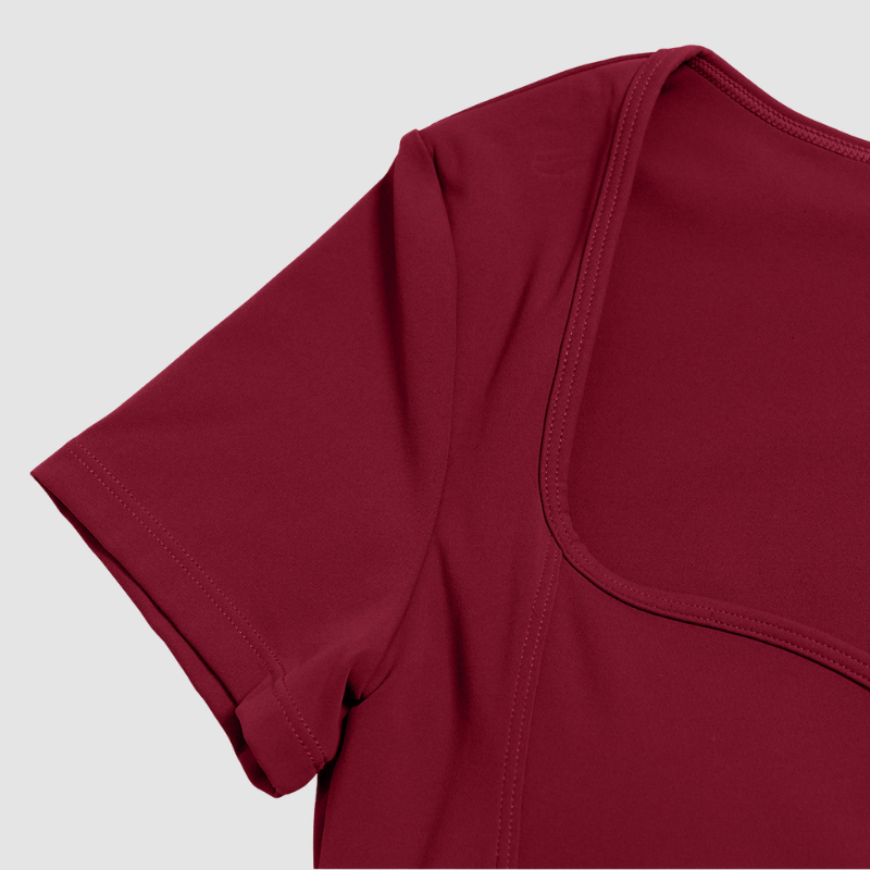 Wholesale square-neck crop top + high-waisted flared pants