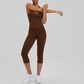 Wholesale V-neck halter top + high-waisted cropped pants set