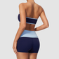 Wholesale Bandeau Contrast Color Yoga Set – Hip Lifting Fitness Outfit