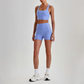 Wholesale Cross-Back Sports Bra & High-Waist Biker Shorts Set – Naked-Feel Quick-Dry Yoga 2-Piece