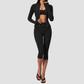 Wholesale Women Slimming Zipper Fitness High Waist Tummy Control Yoga Sports Three-Piece Set
