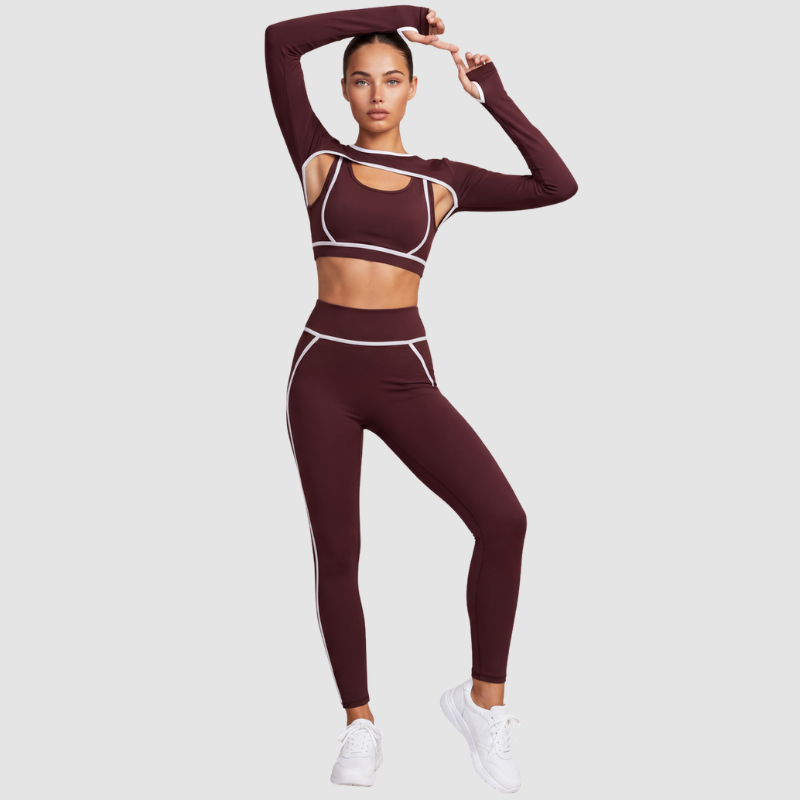 Wholesale Women's 3-Piece Yoga Set – Sleeveless Vest, Sports Bra and Leggings