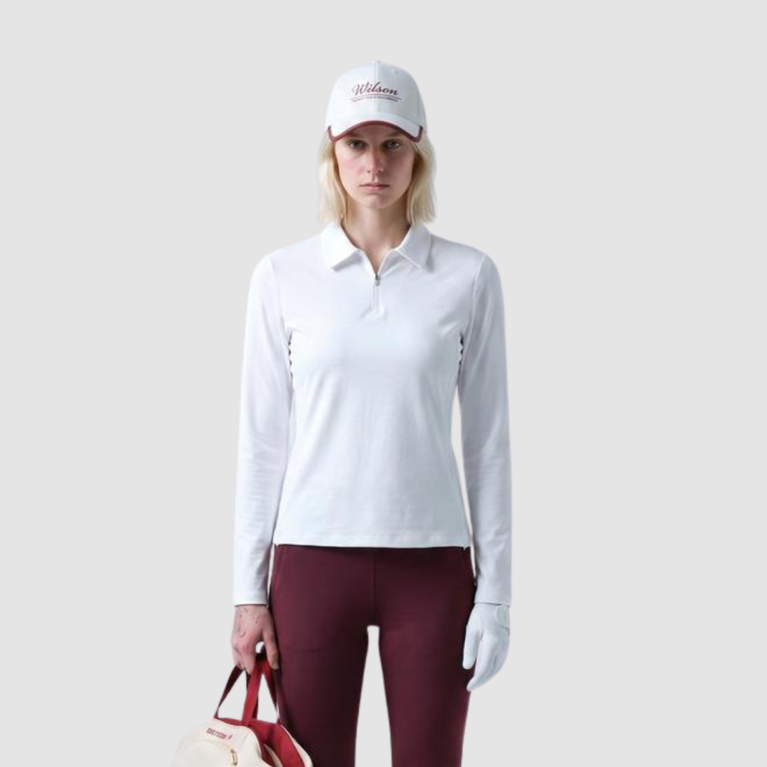 Wholesale Women’s Long-Sleeve Golf Polo Shirt– Breathable Polyester