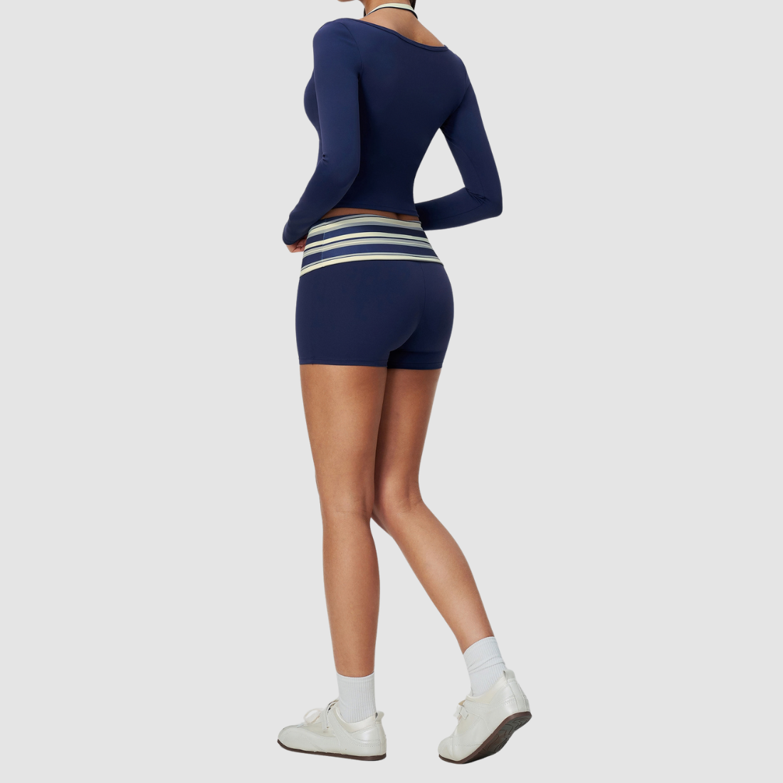 Wholesale Women's Long-Sleeve + Shorts Yoga Fitness Set