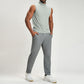 Wholesale mens stand collar zip tank top