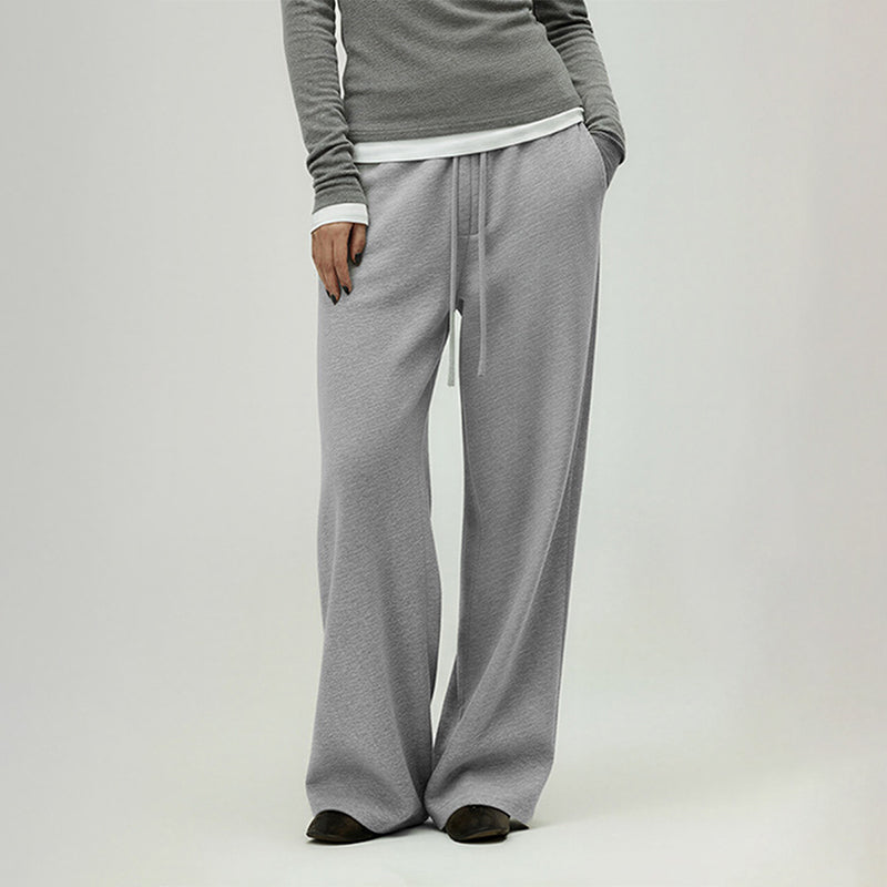 High waist wide-leg trousers