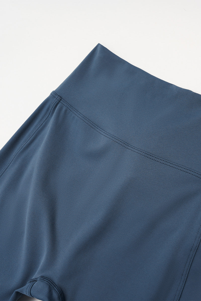 V-neck large hooded jacket+Sports tank top+High-waisted pleated back pants 3-piece set