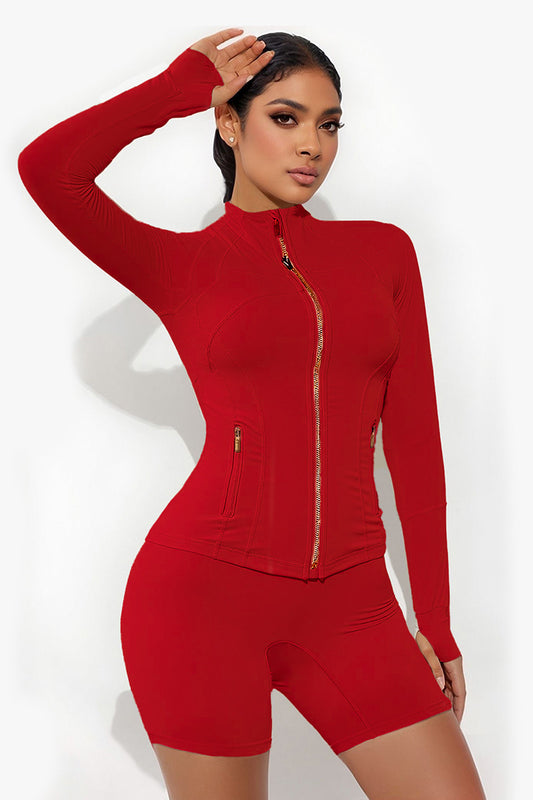 Wholesale Slimming nude running fitness zipper | Wonderxfans bulk activewear