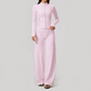 Wholesale Women's Zip-Up Yoga Jacket Set – Relaxed Wide-Leg Pants Activewear Set