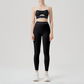 Wholesale color blocked backless vest+high waisted Legging 2-piece Set