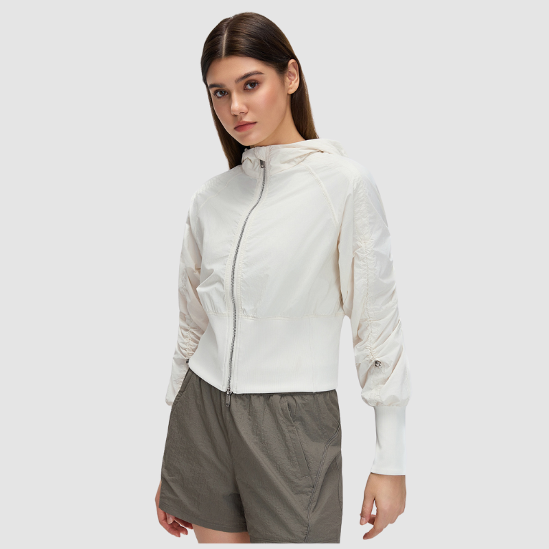 Wholesale Slim-Fit Hooded Short Jacket