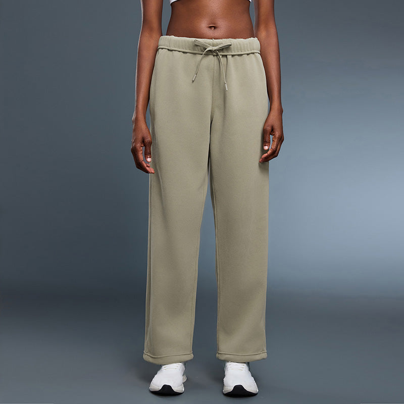 Fleece-Lined Straight Leg Pants