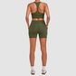 Wholesale Women’s Racerback Sports Bra & High-Waist Biker Shorts Yoga Set