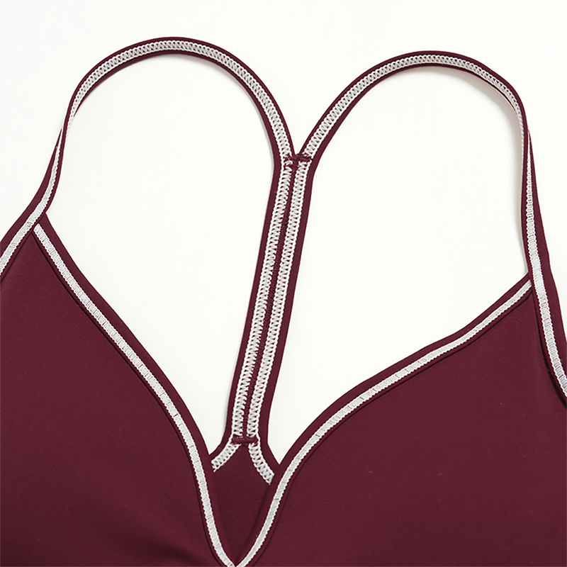 Wholesale Women's Brushed Yoga Set: V-Neck Bra & Leggings – Colorblock Tummy Control