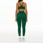 Thin straps Sports Bra + High-waisted leggings 2-Piece Set