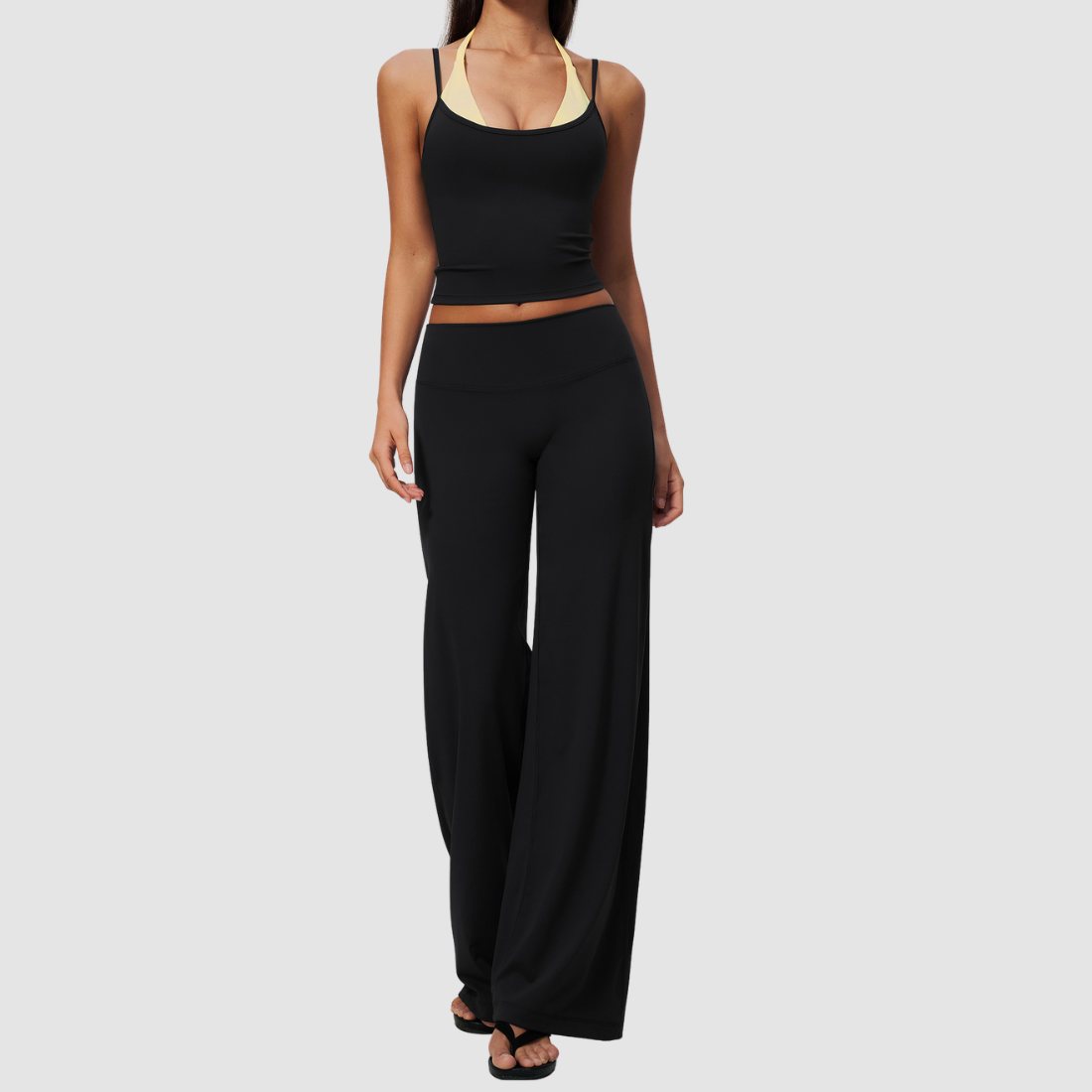Wholesale Women’s Halter Tank & Wide-Leg Yoga Pants Set