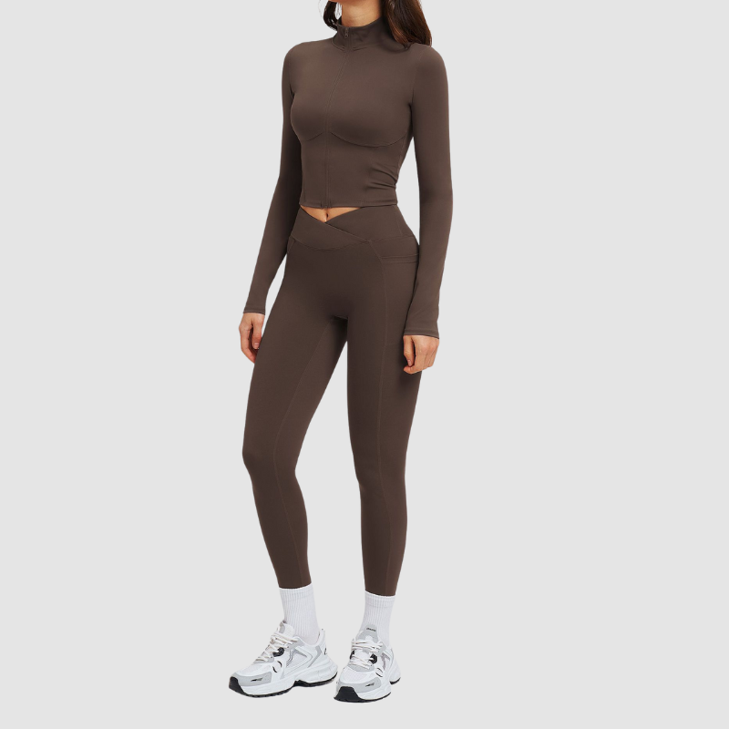 Wholesale Solid Color Slim-Fit Athletic Yoga Set