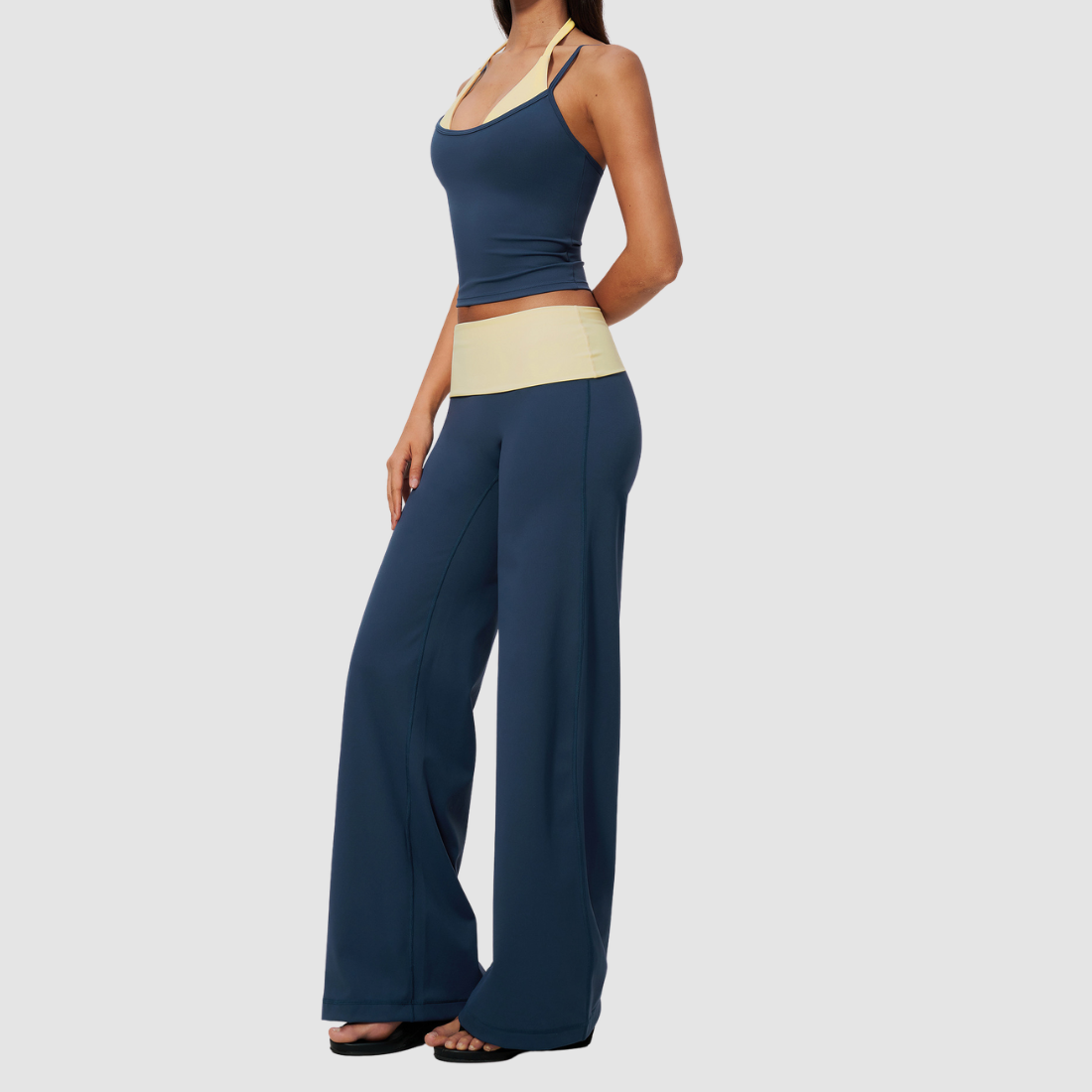 Wholesale Women’s Halter Tank & Wide-Leg Yoga Pants Set