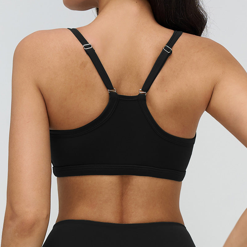 Women's Thin Strap Open Back Sports Bra