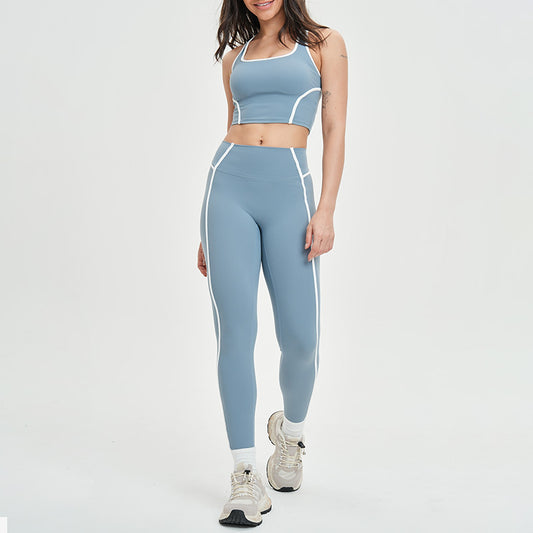 Wholesale Women's contrasting color backless tank | Wonderxfans bulk activewear