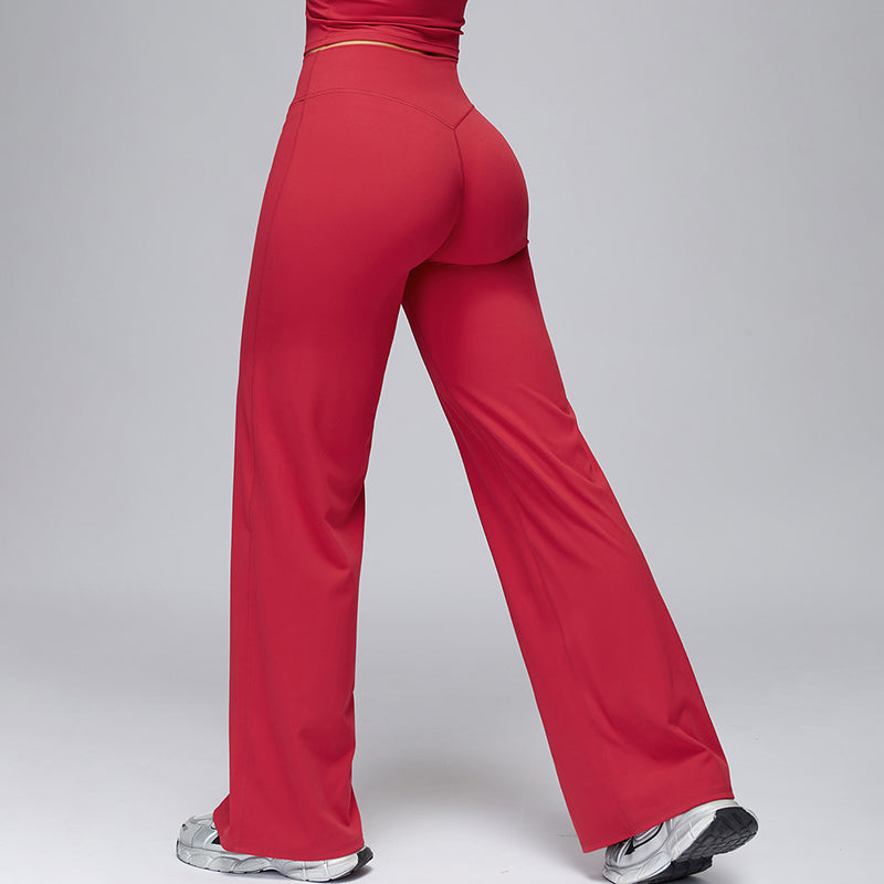 High-waisted wide-leg sweatpants