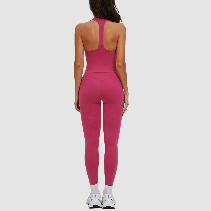 Wholesale solid color slimming training yoga set