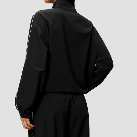 Wholesale Women's Quick drying high elasticity Stand-Collar Zip Sports Jacket