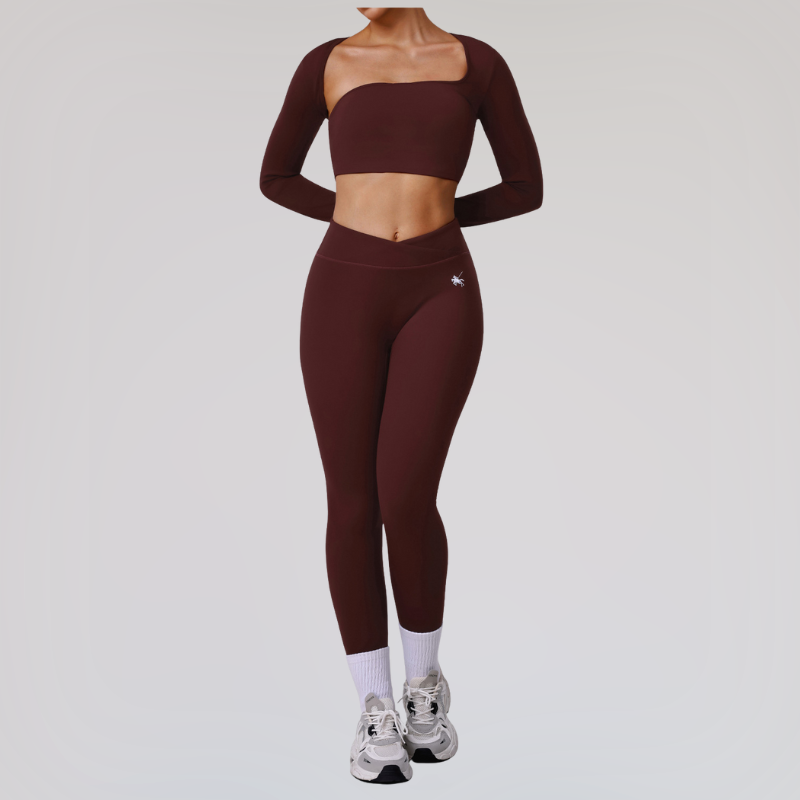 Wholesale yoga top + high-stretch leggings