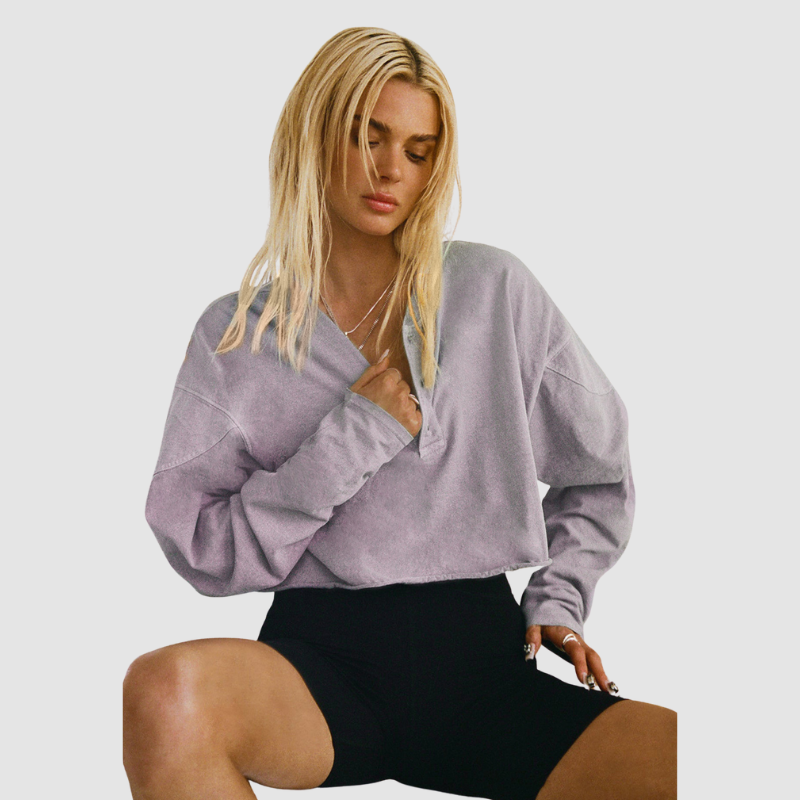 Wholesale women's short pullover sweatshirts