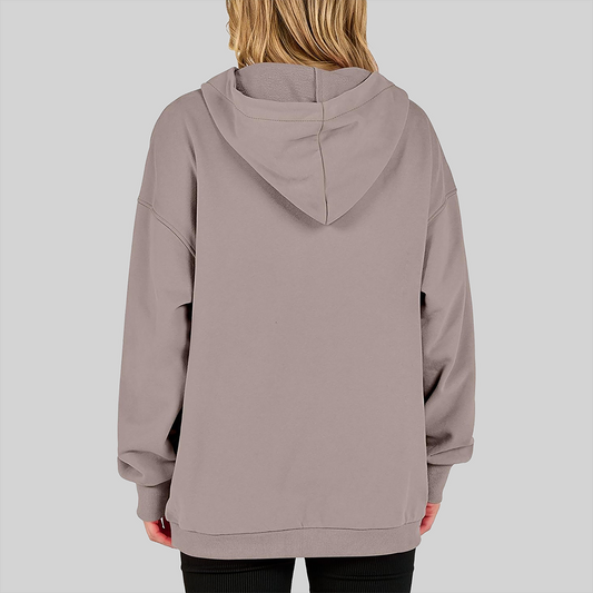 Wholesale Half-Button Hooded Sweatshirt – Loose Casual Long Sleeve Hoodie